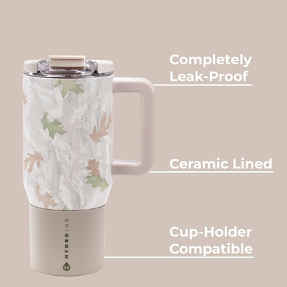Coffee Traveler 20oz Ceramic-Lined Mug with Handle, Dune