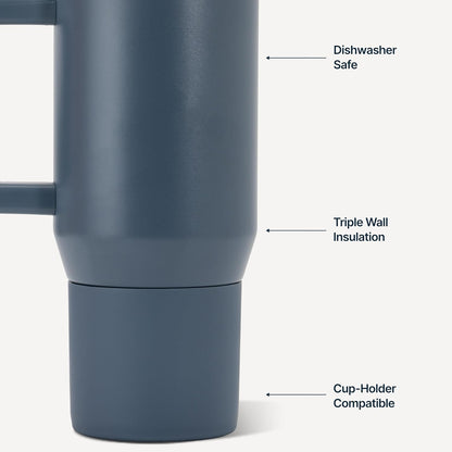 Coffee Traveler 20oz Ceramic-Lined Mug with Handle, Dune