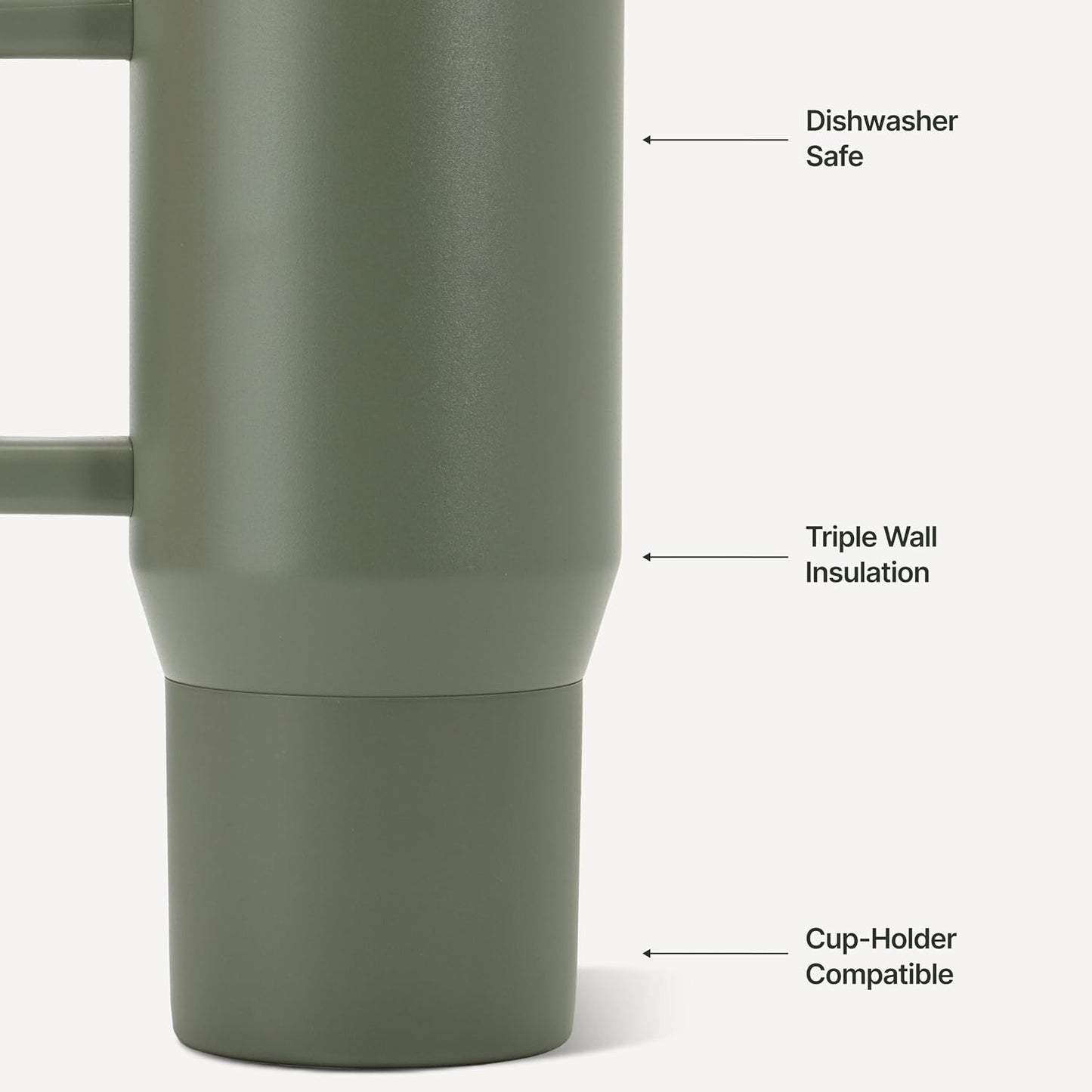 Coffee Traveler 20oz Ceramic-Lined Mug with Handle, Dune