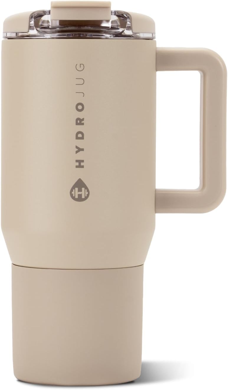 Coffee Traveler 20oz Ceramic-Lined Mug with Handle, Dune