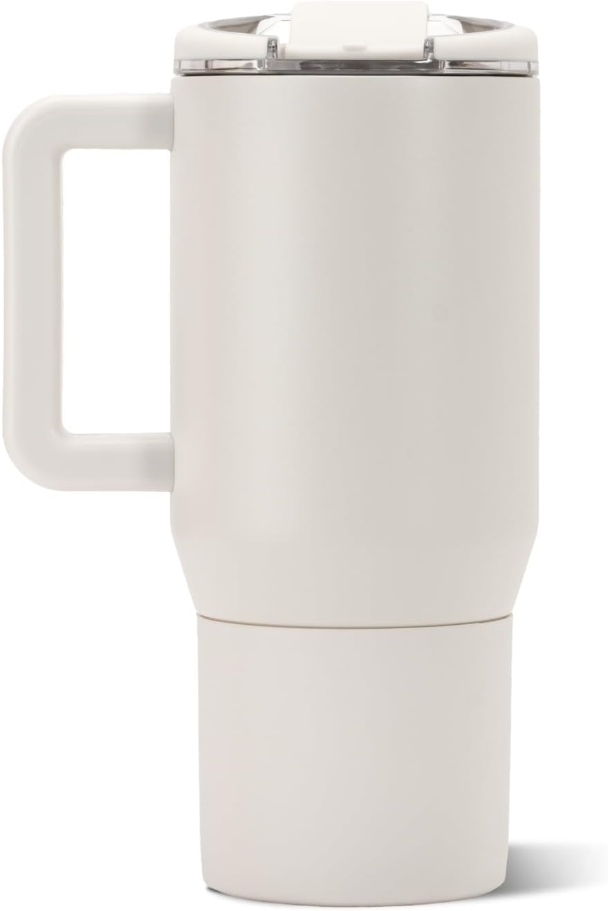 Coffee Traveler 20oz Ceramic-Lined Mug with Handle, Dune