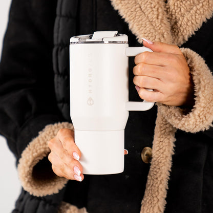 Coffee Traveler 20oz Ceramic-Lined Mug with Handle, Dune
