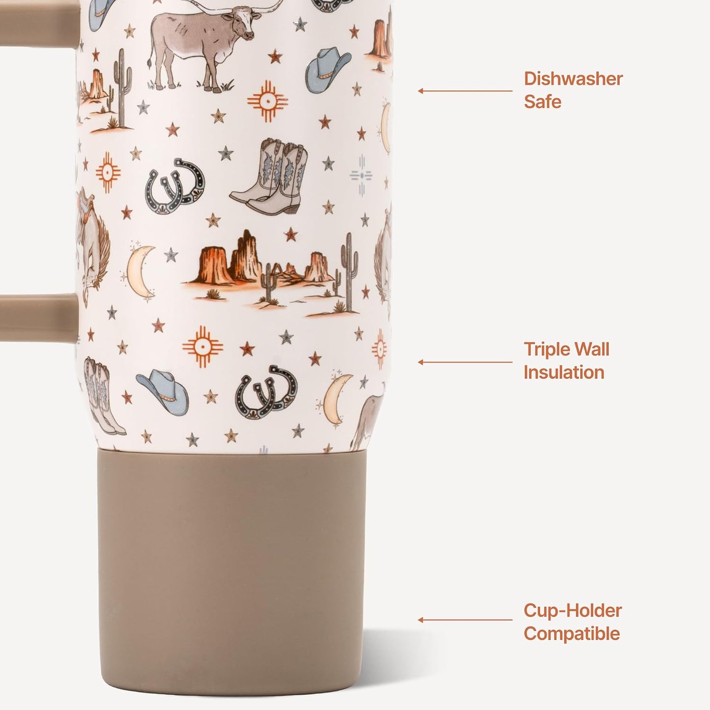 Coffee Traveler 20oz Ceramic-Lined Mug with Handle, Dune
