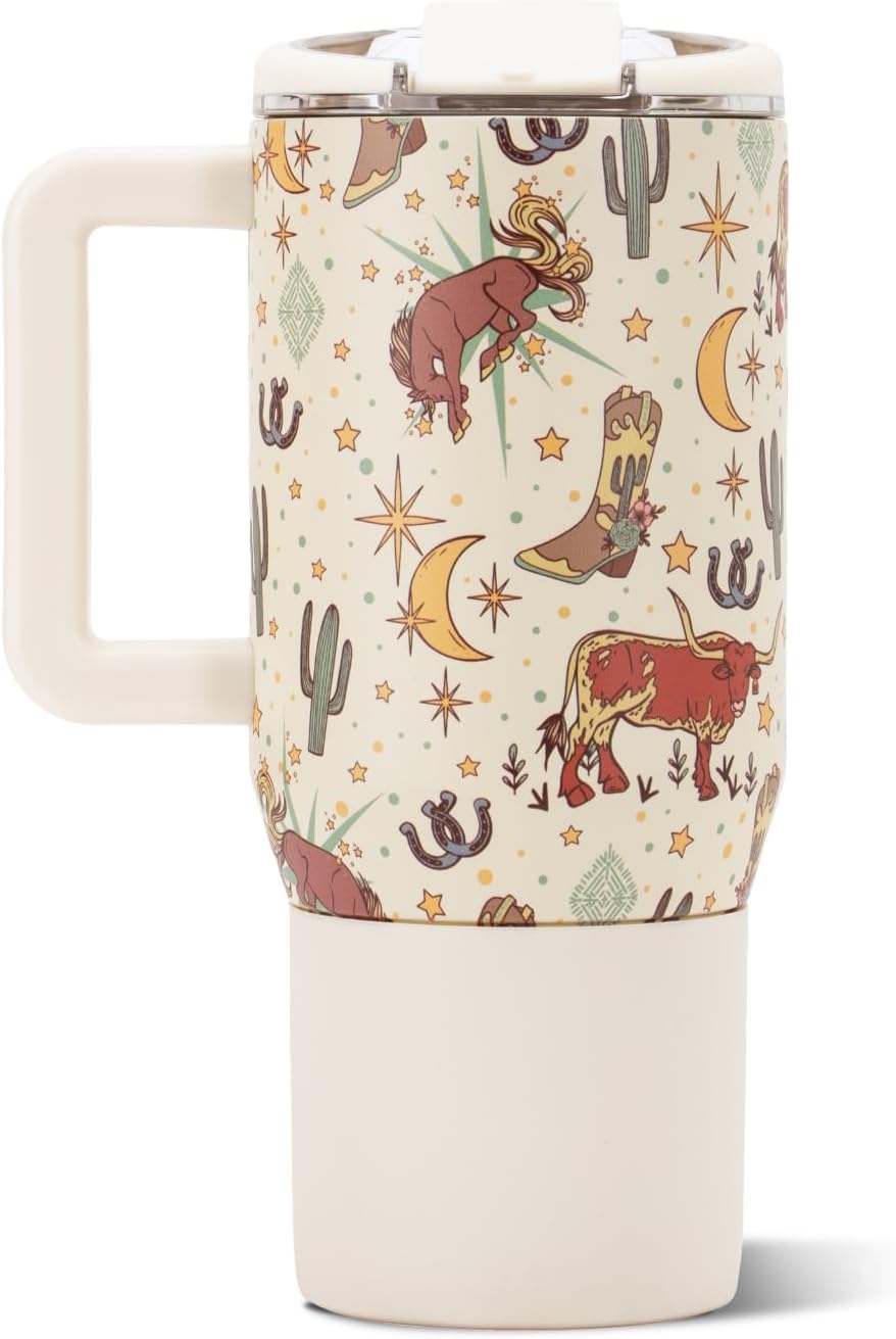 Coffee Traveler 20oz Ceramic-Lined Mug with Handle, Dune