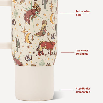 Coffee Traveler 20oz Ceramic-Lined Mug with Handle, Dune
