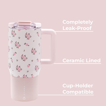 Coffee Traveler 20oz Ceramic-Lined Mug with Handle, Dune