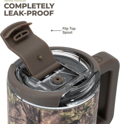 Coffee Traveler 20oz Ceramic-Lined Mug with Handle, Dune