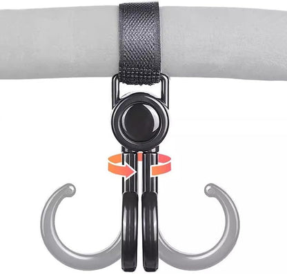 8 Pack Baby Stroller Hooks with Dual Hook Diaper Bags Hanging Hook Hanger Organizer Clip for Grocery Bags Shopping Bag Purse Handbag Strollers Bikes Wheelchairs Rollator Walkers