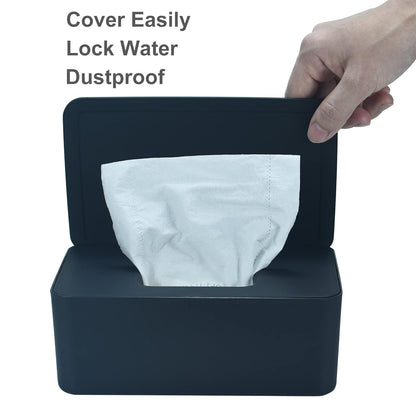 Diaper Wipes Dispenser, Baby Wipes Case, Baby Wipe Holder (Black)