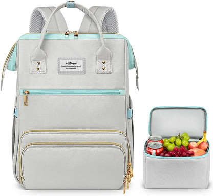 Lunch Backpack, 15.6 Inch Laptop Backpack, Stylish Nurse Teacher Work Bag