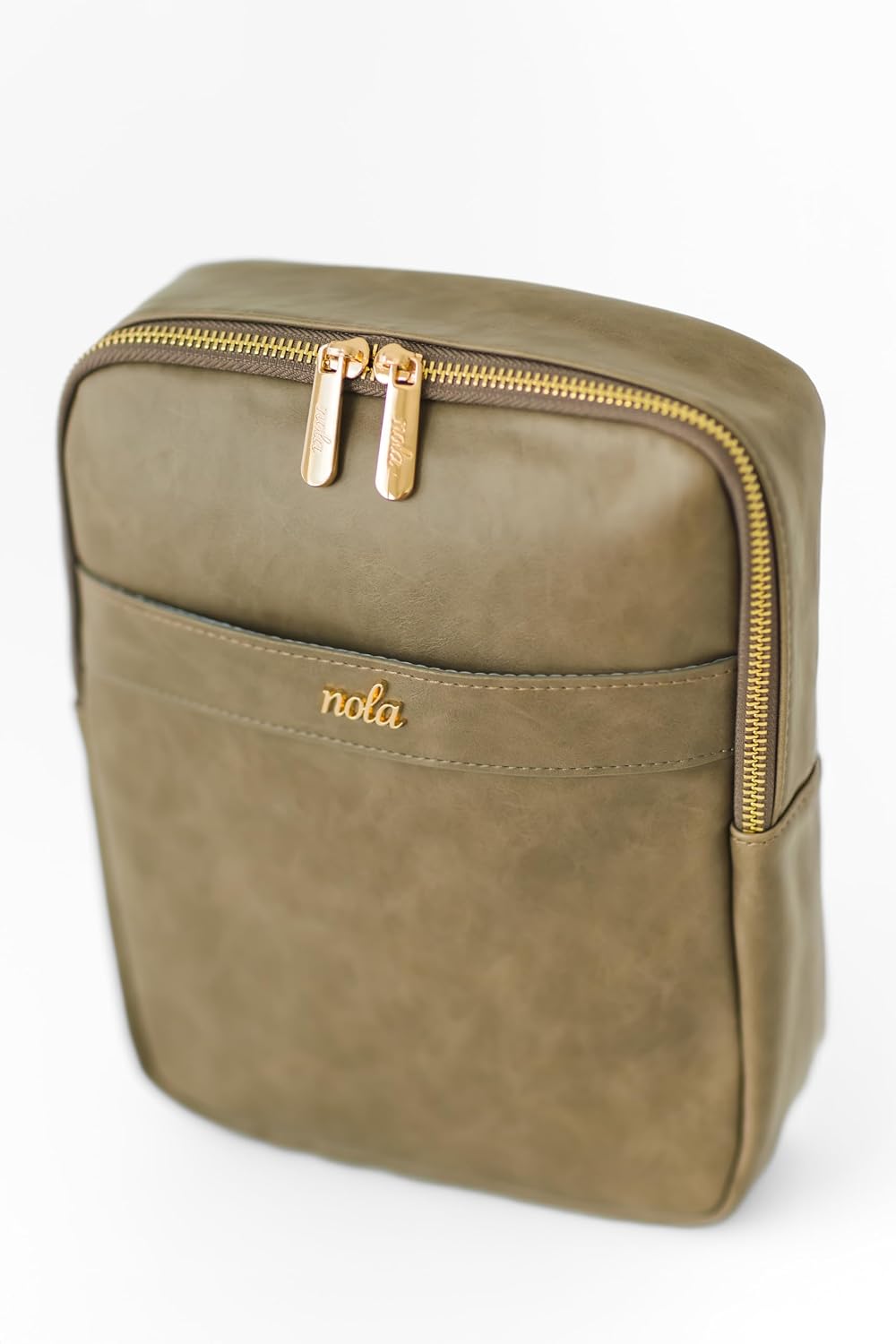 Mini Diaper Bag – Backpack or Crossbody Baby Bag with Organized Storage (Olive)