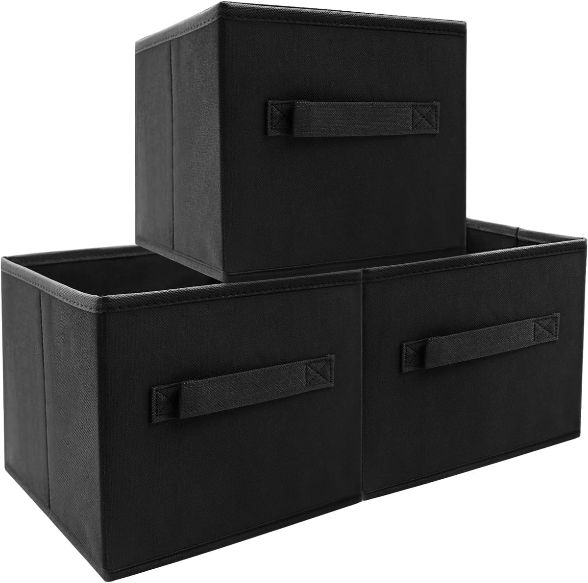 Small Storage Bins,Collapsible Fabric Storage Organizer 9.0"x7.5"x7.5",Mini Storage Box,fit for closet, living room, bookshelf, Kids clothes and toys storage and organization Blue…