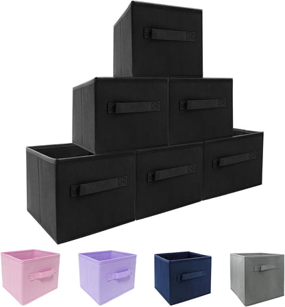 Small Storage Bins,Collapsible Fabric Storage Organizer 9.0"x7.5"x7.5",Mini Storage Box,fit for closet, living room, bookshelf, Kids clothes and toys storage and organization Blue…