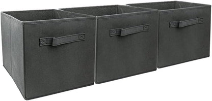 Small Storage Bins,Collapsible Fabric Storage Organizer 9.0"x7.5"x7.5",Mini Storage Box,fit for closet, living room, bookshelf, Kids clothes and toys storage and organization Blue…