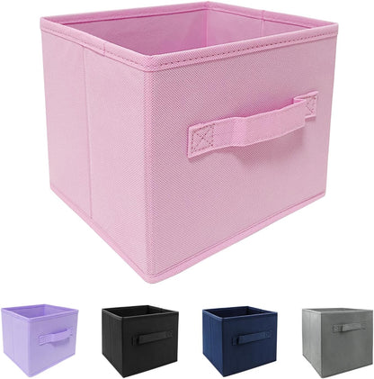 Small Storage Bins,Collapsible Fabric Storage Organizer 9.0"x7.5"x7.5",Mini Storage Box,fit for closet, living room, bookshelf, Kids clothes and toys storage and organization Blue…