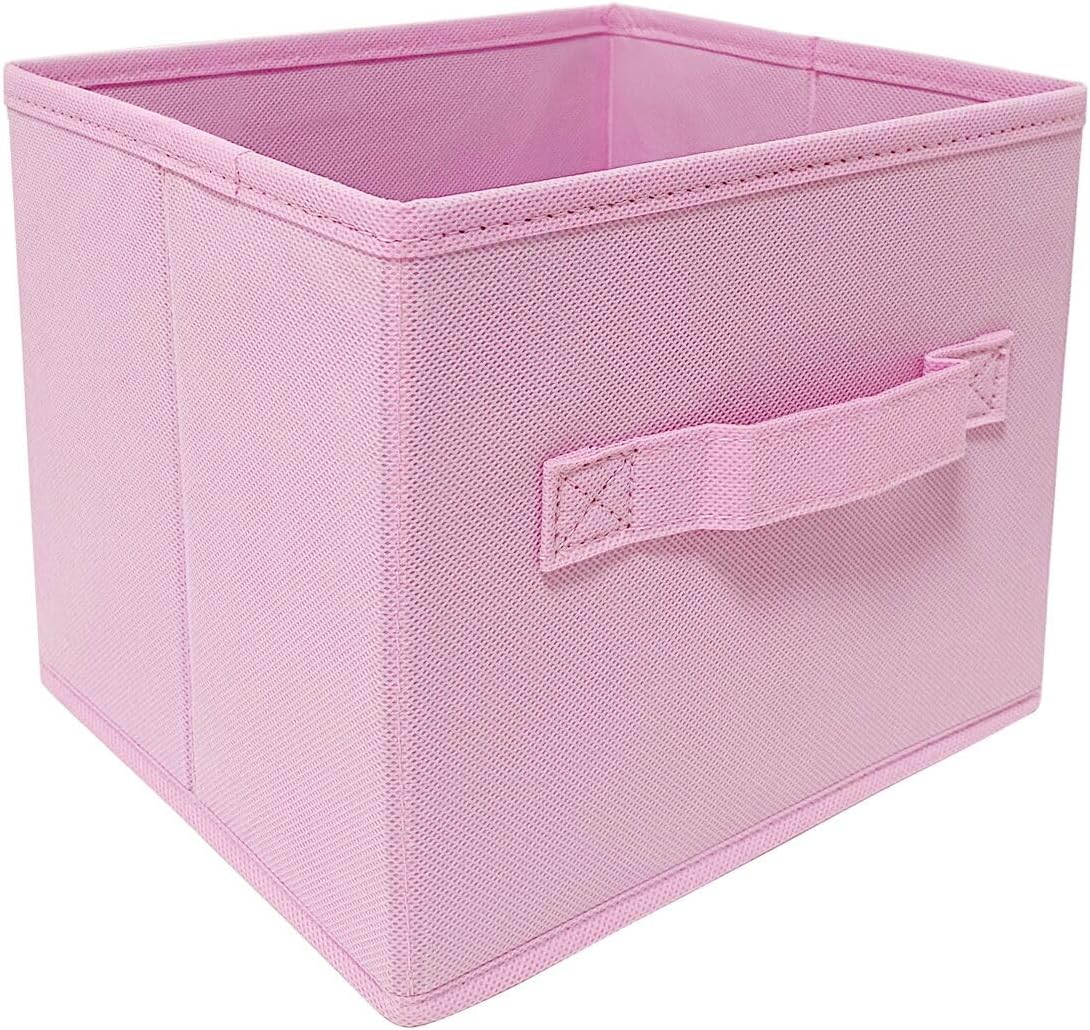 Small Storage Bins,Collapsible Fabric Storage Organizer 9.0"x7.5"x7.5",Mini Storage Box,fit for closet, living room, bookshelf, Kids clothes and toys storage and organization Blue…