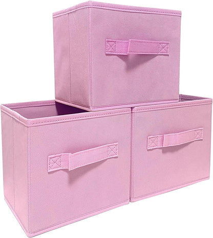 Small Storage Bins,Collapsible Fabric Storage Organizer 9.0"x7.5"x7.5",Mini Storage Box,fit for closet, living room, bookshelf, Kids clothes and toys storage and organization Blue…