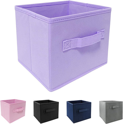 Small Storage Bins,Collapsible Fabric Storage Organizer 9.0"x7.5"x7.5",Mini Storage Box,fit for closet, living room, bookshelf, Kids clothes and toys storage and organization Blue…