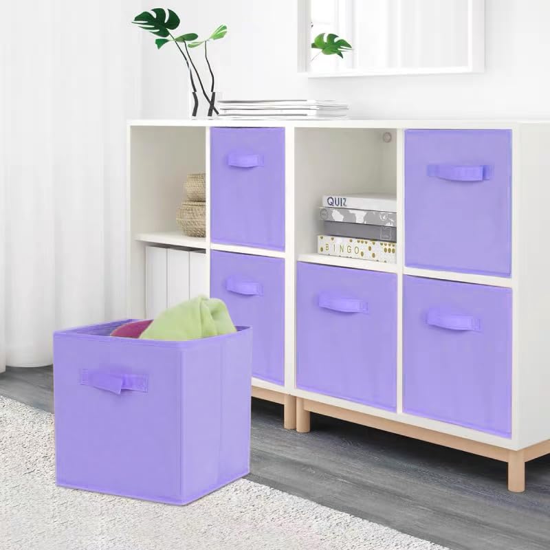 Small Storage Bins,Collapsible Fabric Storage Organizer 9.0"x7.5"x7.5",Mini Storage Box,fit for closet, living room, bookshelf, Kids clothes and toys storage and organization Blue…