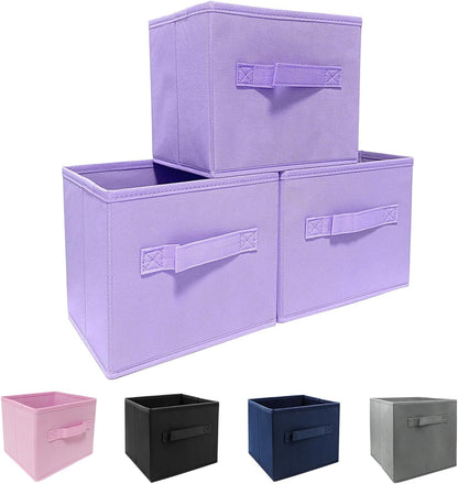 Small Storage Bins,Collapsible Fabric Storage Organizer 9.0"x7.5"x7.5",Mini Storage Box,fit for closet, living room, bookshelf, Kids clothes and toys storage and organization Blue…