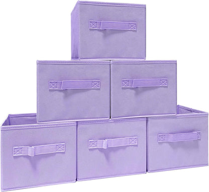 Small Storage Bins,Collapsible Fabric Storage Organizer 9.0"x7.5"x7.5",Mini Storage Box,fit for closet, living room, bookshelf, Kids clothes and toys storage and organization Blue…