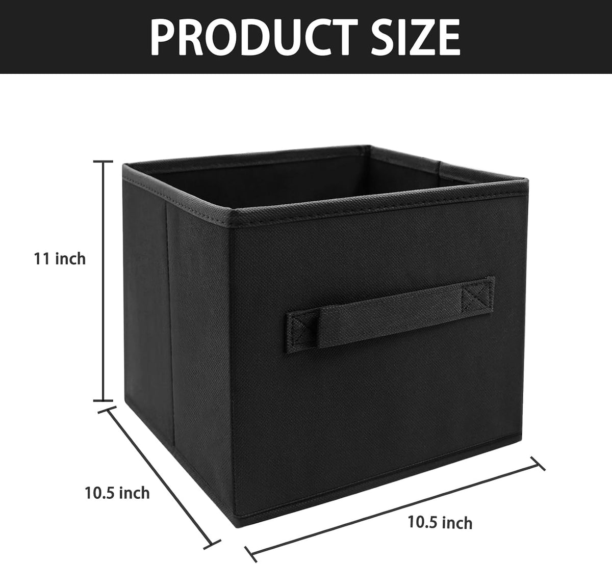 Small Storage Bins,Collapsible Fabric Storage Organizer 9.0"x7.5"x7.5",Mini Storage Box,fit for closet, living room, bookshelf, Kids clothes and toys storage and organization Blue…