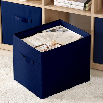 Small Storage Bins,Collapsible Fabric Storage Organizer 9.0"x7.5"x7.5",Mini Storage Box,fit for closet, living room, bookshelf, Kids clothes and toys storage and organization Blue…