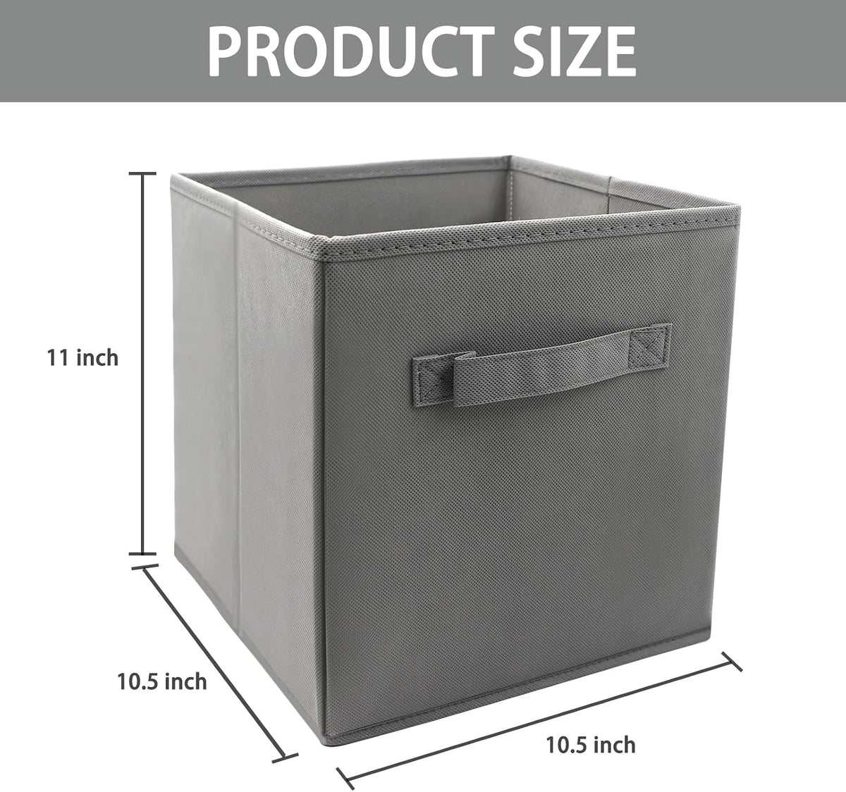Small Storage Bins,Collapsible Fabric Storage Organizer 9.0"x7.5"x7.5",Mini Storage Box,fit for closet, living room, bookshelf, Kids clothes and toys storage and organization Blue…