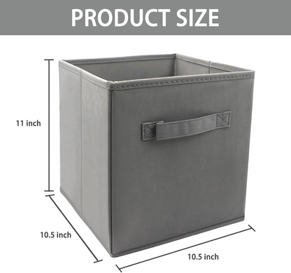 Small Storage Bins,Collapsible Fabric Storage Organizer 9.0"x7.5"x7.5",Mini Storage Box,fit for closet, living room, bookshelf, Kids clothes and toys storage and organization Blue…