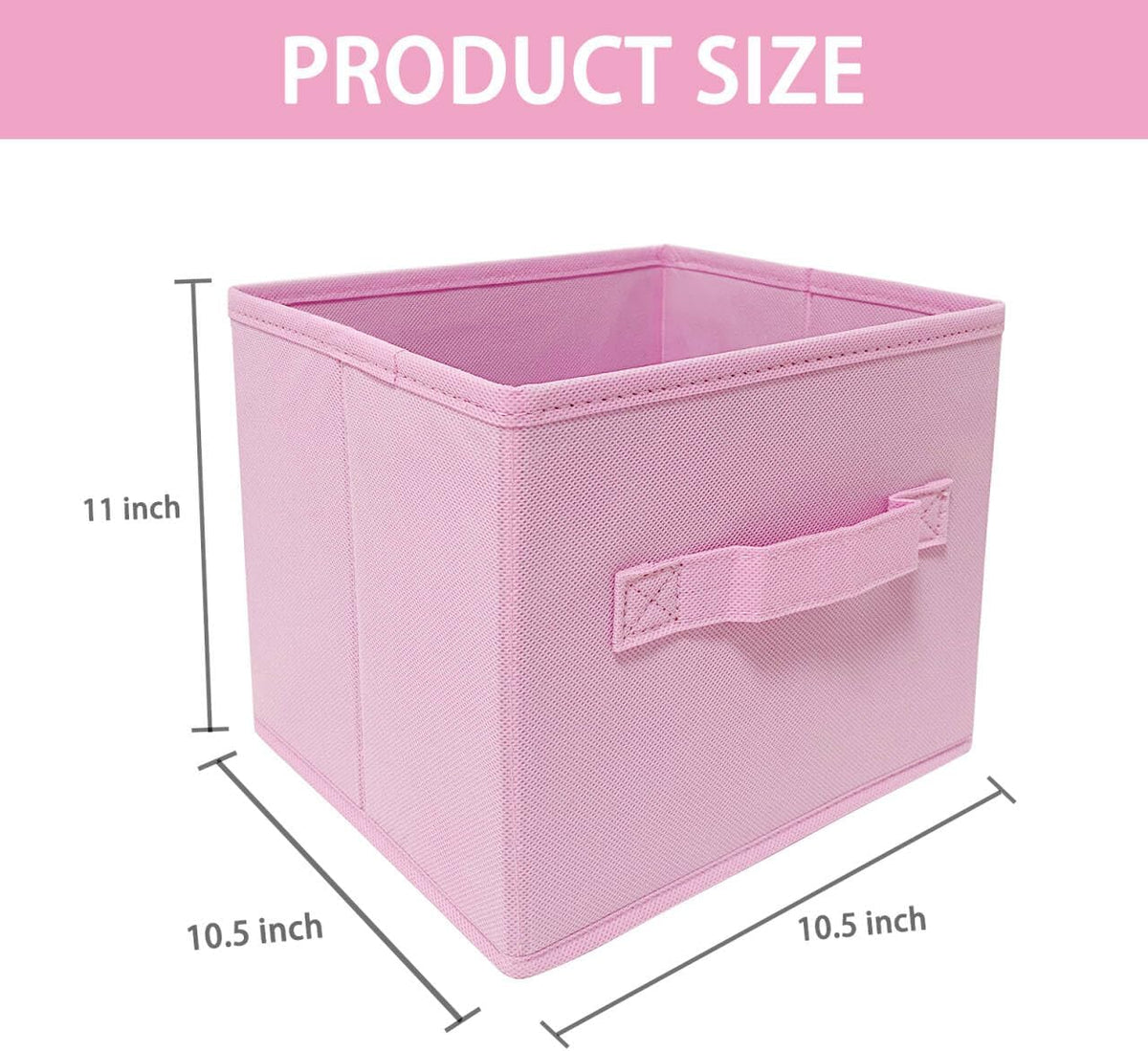 Small Storage Bins,Collapsible Fabric Storage Organizer 9.0"x7.5"x7.5",Mini Storage Box,fit for closet, living room, bookshelf, Kids clothes and toys storage and organization Blue…