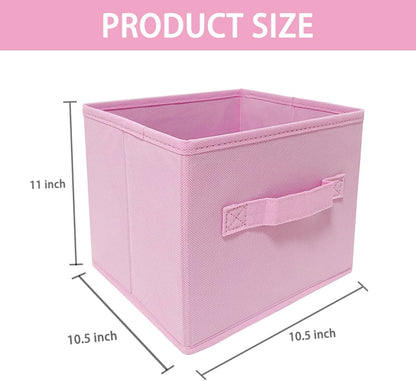 Small Storage Bins,Collapsible Fabric Storage Organizer 9.0"x7.5"x7.5",Mini Storage Box,fit for closet, living room, bookshelf, Kids clothes and toys storage and organization Blue…