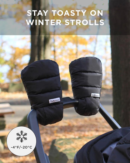 Enfant Stroller Warmmuffs Gloves - Anti-Freeze Stroller Mittens for Handlebars, Water Repellent Hand Warmer Muff for Cold Weather, Plush Lined Stroller Warmmuffs | Winter Stroller Accessories