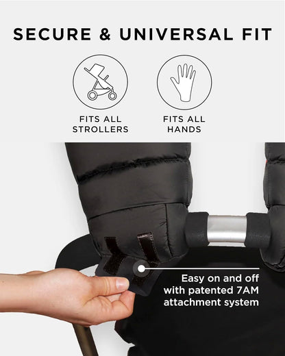 Enfant Stroller Warmmuffs Gloves - Anti-Freeze Stroller Mittens for Handlebars, Water Repellent Hand Warmer Muff for Cold Weather, Plush Lined Stroller Warmmuffs | Winter Stroller Accessories