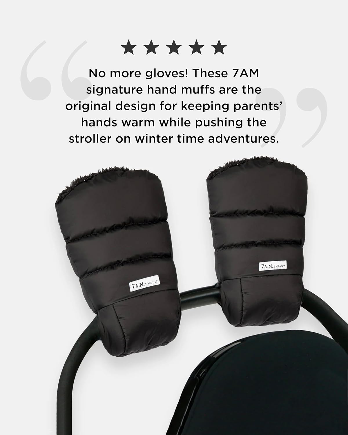 Enfant Stroller Warmmuffs Gloves - Anti-Freeze Stroller Mittens for Handlebars, Water Repellent Hand Warmer Muff for Cold Weather, Plush Lined Stroller Warmmuffs | Winter Stroller Accessories