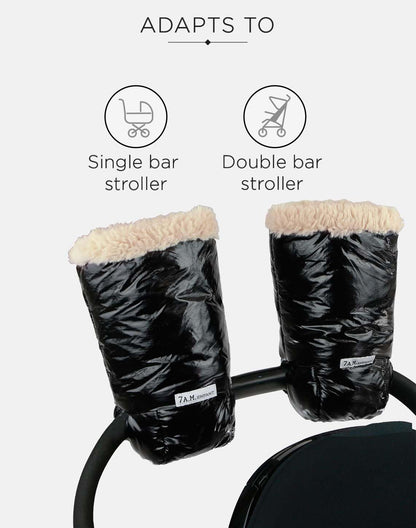 Enfant Stroller Warmmuffs Gloves - Anti-Freeze Stroller Mittens for Handlebars, Water Repellent Hand Warmer Muff for Cold Weather, Plush Lined Stroller Warmmuffs | Winter Stroller Accessories