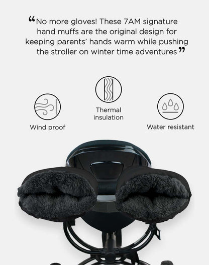 Enfant Stroller Warmmuffs Gloves - Anti-Freeze Stroller Mittens for Handlebars, Water Repellent Hand Warmer Muff for Cold Weather, Plush Lined Stroller Warmmuffs | Winter Stroller Accessories