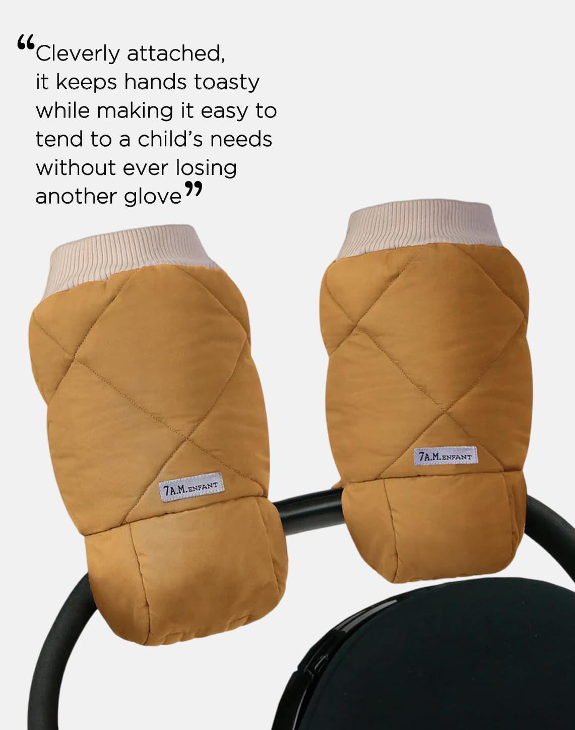 Enfant Stroller Warmmuffs Gloves - Anti-Freeze Stroller Mittens for Handlebars, Water Repellent Hand Warmer Muff for Cold Weather, Plush Lined Stroller Warmmuffs | Winter Stroller Accessories