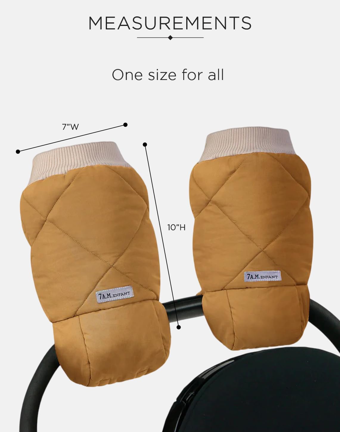Enfant Stroller Warmmuffs Gloves - Anti-Freeze Stroller Mittens for Handlebars, Water Repellent Hand Warmer Muff for Cold Weather, Plush Lined Stroller Warmmuffs | Winter Stroller Accessories