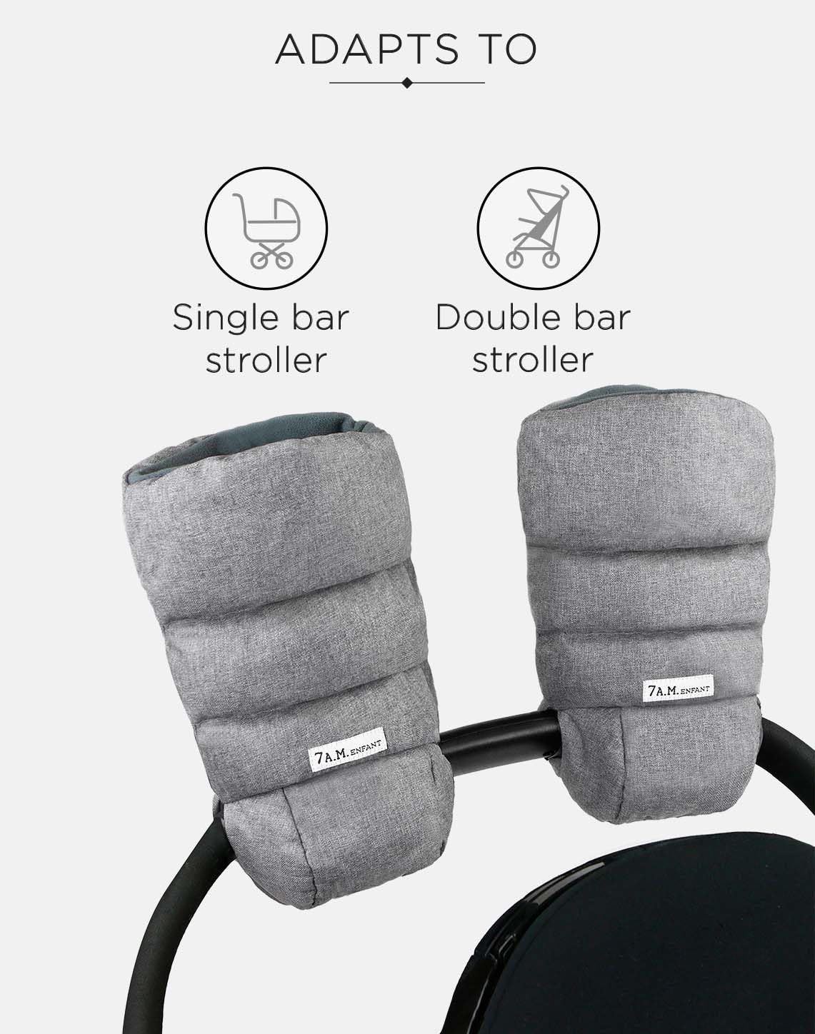 Enfant Stroller Warmmuffs Gloves - Anti-Freeze Stroller Mittens for Handlebars, Water Repellent Hand Warmer Muff for Cold Weather, Plush Lined Stroller Warmmuffs | Winter Stroller Accessories