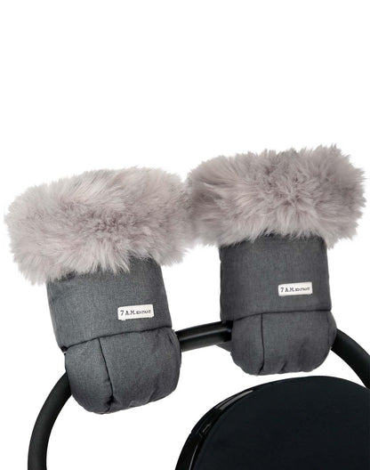 Enfant Stroller Warmmuffs Gloves - Anti-Freeze Stroller Mittens for Handlebars, Water Repellent Hand Warmer Muff for Cold Weather, Plush Lined Stroller Warmmuffs | Winter Stroller Accessories