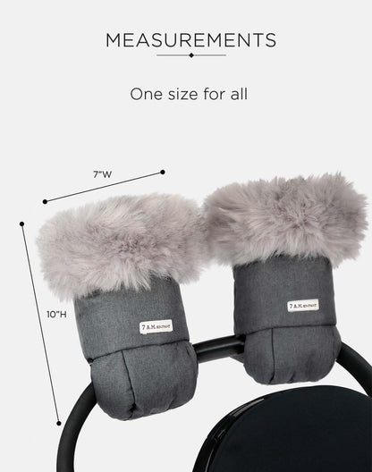 Enfant Stroller Warmmuffs Gloves - Anti-Freeze Stroller Mittens for Handlebars, Water Repellent Hand Warmer Muff for Cold Weather, Plush Lined Stroller Warmmuffs | Winter Stroller Accessories