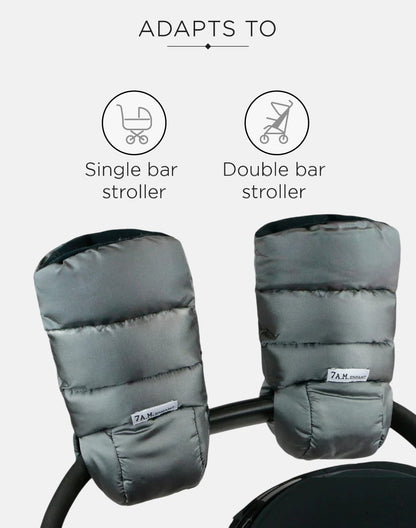 Enfant Stroller Warmmuffs Gloves - Anti-Freeze Stroller Mittens for Handlebars, Water Repellent Hand Warmer Muff for Cold Weather, Plush Lined Stroller Warmmuffs | Winter Stroller Accessories