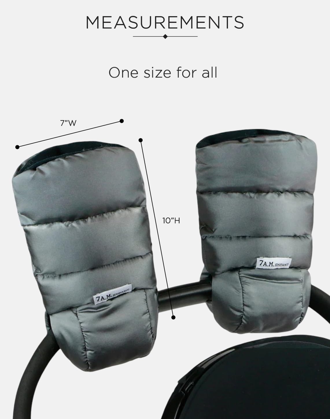 Enfant Stroller Warmmuffs Gloves - Anti-Freeze Stroller Mittens for Handlebars, Water Repellent Hand Warmer Muff for Cold Weather, Plush Lined Stroller Warmmuffs | Winter Stroller Accessories