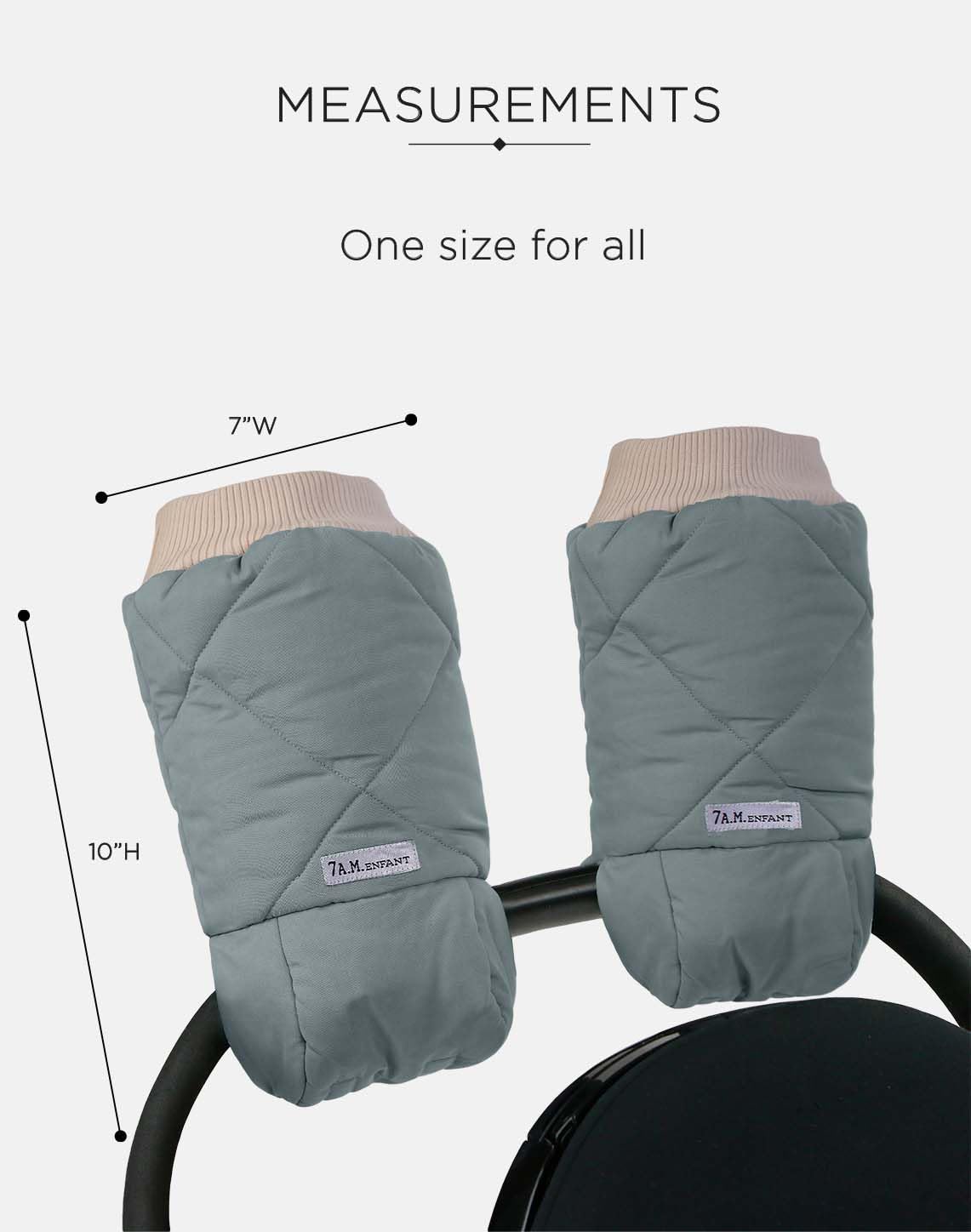 Enfant Stroller Warmmuffs Gloves - Anti-Freeze Stroller Mittens for Handlebars, Water Repellent Hand Warmer Muff for Cold Weather, Plush Lined Stroller Warmmuffs | Winter Stroller Accessories
