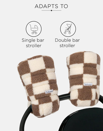 Enfant Stroller Warmmuffs Gloves - Anti-Freeze Stroller Mittens for Handlebars, Water Repellent Hand Warmer Muff for Cold Weather, Plush Lined Stroller Warmmuffs | Winter Stroller Accessories