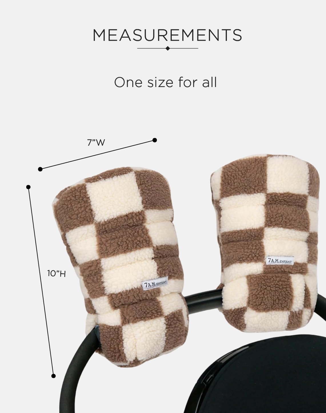 Enfant Stroller Warmmuffs Gloves - Anti-Freeze Stroller Mittens for Handlebars, Water Repellent Hand Warmer Muff for Cold Weather, Plush Lined Stroller Warmmuffs | Winter Stroller Accessories