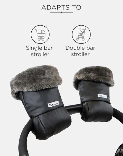 Enfant Stroller Warmmuffs Gloves - Anti-Freeze Stroller Mittens for Handlebars, Water Repellent Hand Warmer Muff for Cold Weather, Plush Lined Stroller Warmmuffs | Winter Stroller Accessories