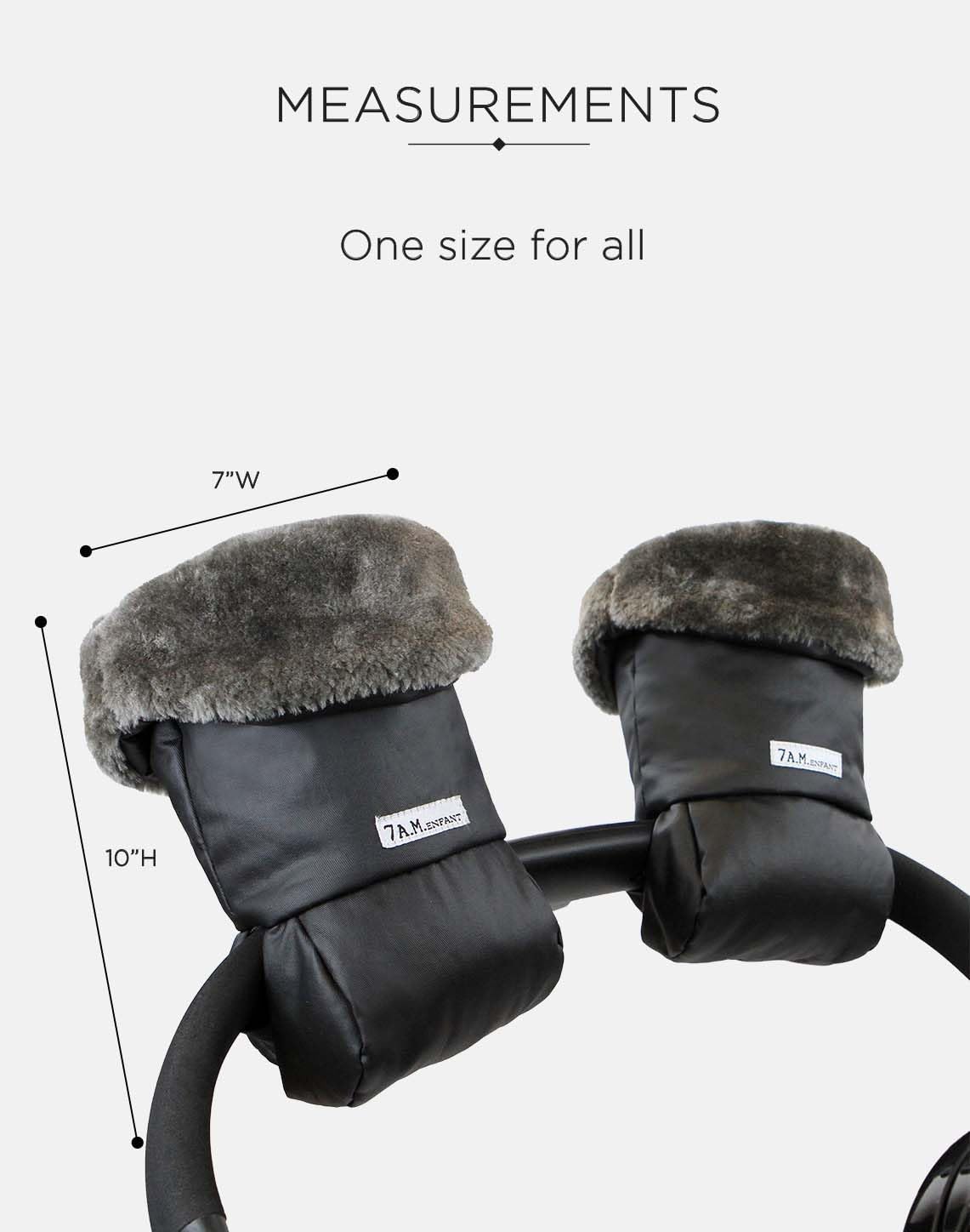 Enfant Stroller Warmmuffs Gloves - Anti-Freeze Stroller Mittens for Handlebars, Water Repellent Hand Warmer Muff for Cold Weather, Plush Lined Stroller Warmmuffs | Winter Stroller Accessories