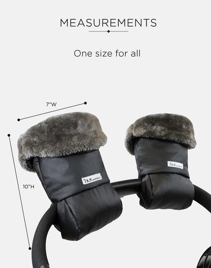 Enfant Stroller Warmmuffs Gloves - Anti-Freeze Stroller Mittens for Handlebars, Water Repellent Hand Warmer Muff for Cold Weather, Plush Lined Stroller Warmmuffs | Winter Stroller Accessories