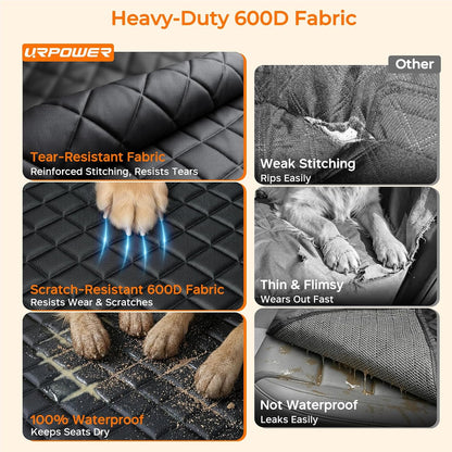 Dog Car Seat Cover for Back Seat, Waterproof Hammock for Car & SUV
